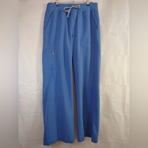 Figs Ceil Blue High Waisted Isabel Wide Leg